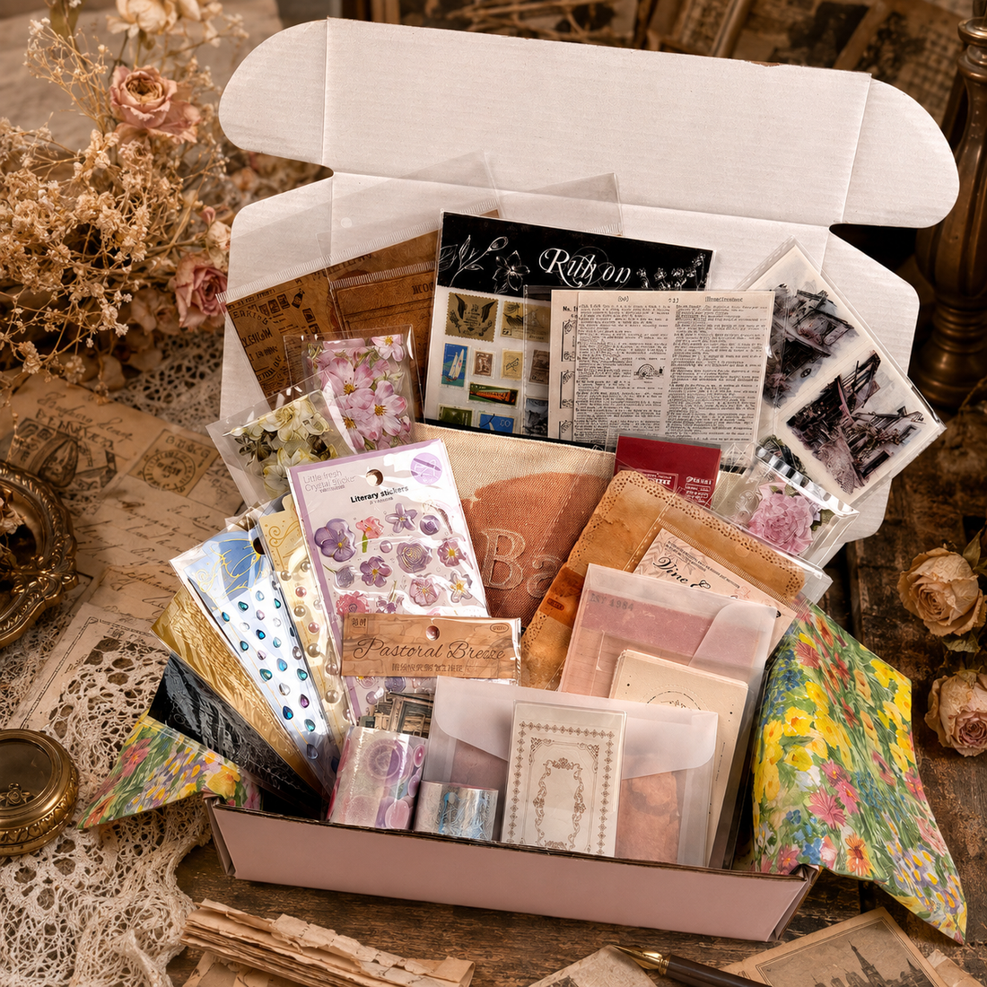 Vintage Scrapbooking Mystery Box | Beginner Starter Set