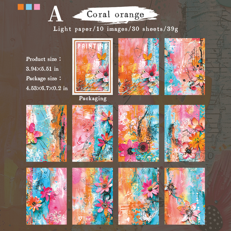 Art Painting Scrapbook Paper