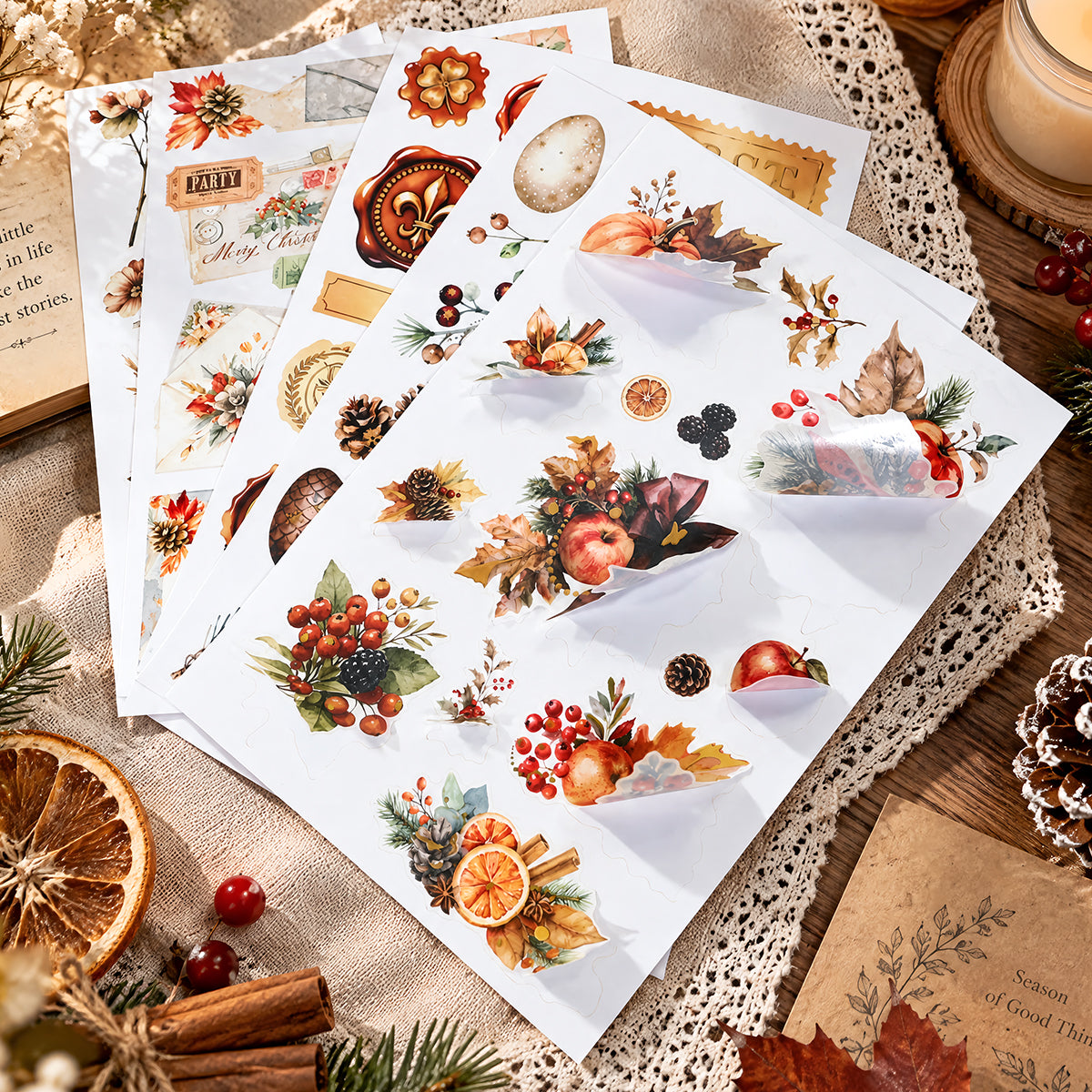 Autumn Herbarium Vintage Sticker Book