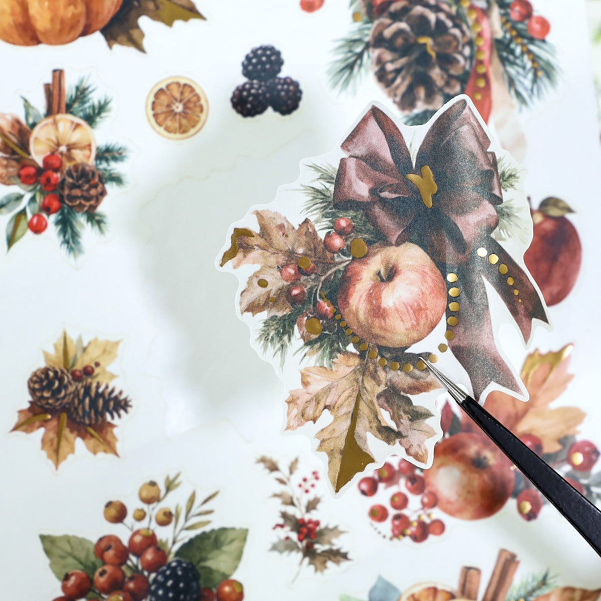 Autumn Herbarium Vintage Sticker Book