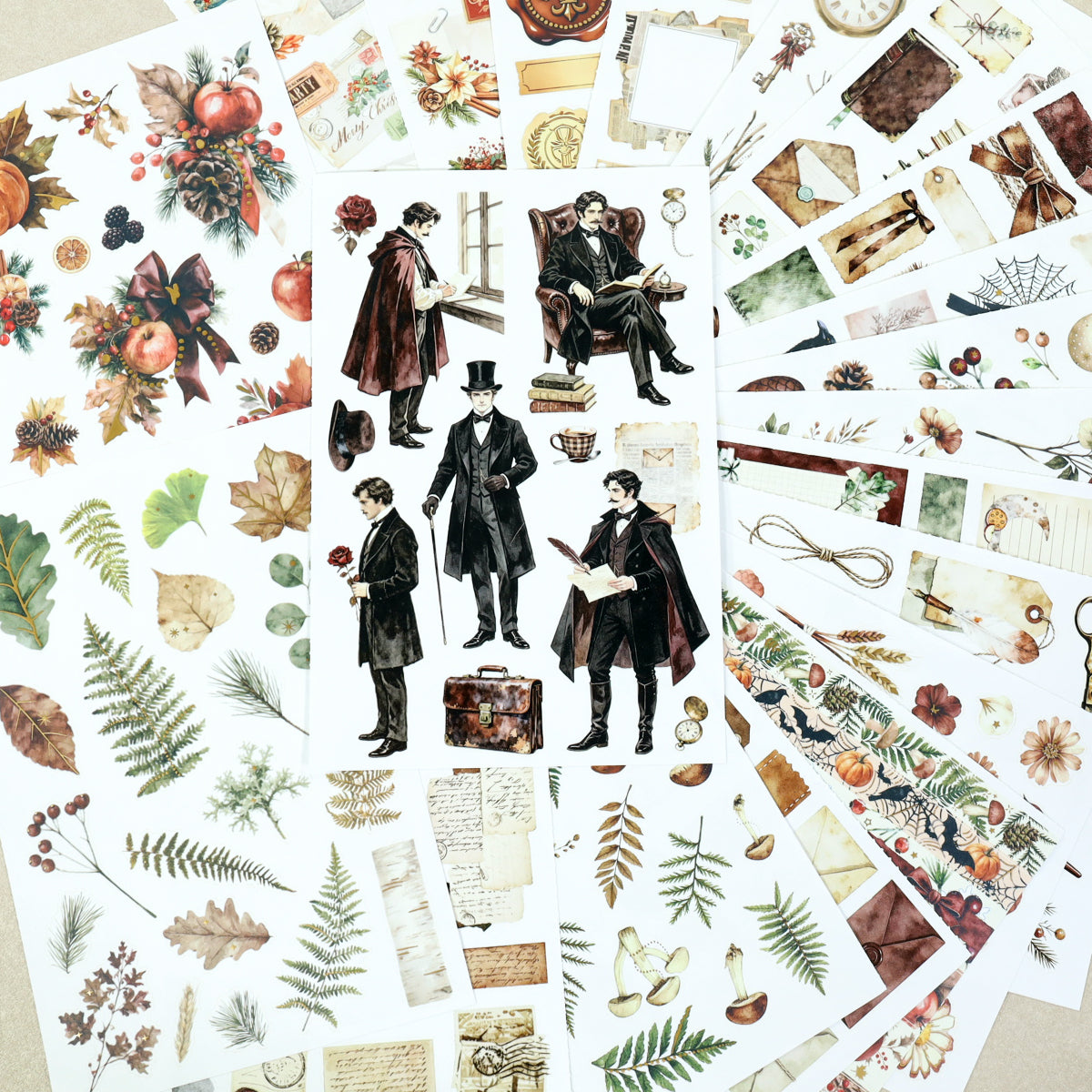 Autumn Herbarium Vintage Sticker Book