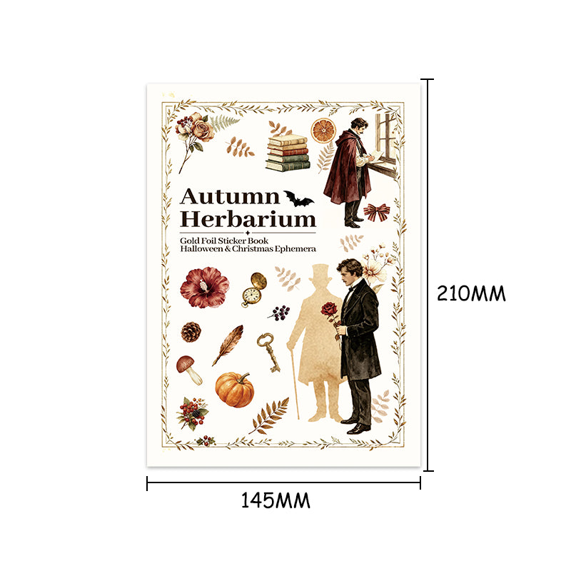 Autumn Herbarium Vintage Sticker Book
