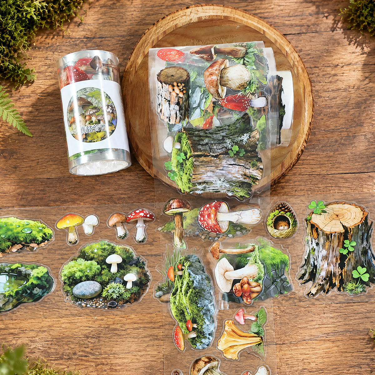 Mushrooms and Moss Pre-cut PET Tape