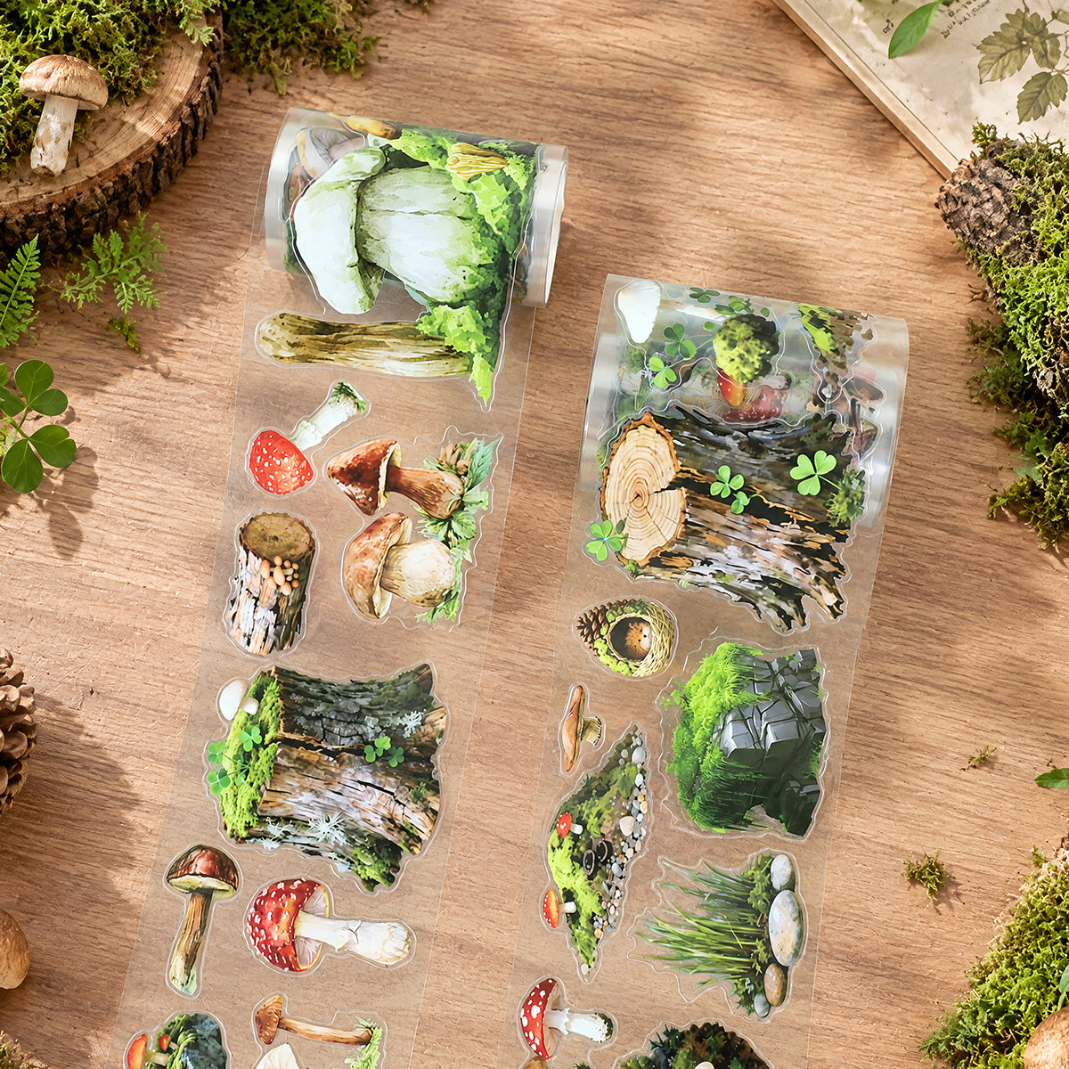 Mushrooms and Moss Pre-cut PET Tape