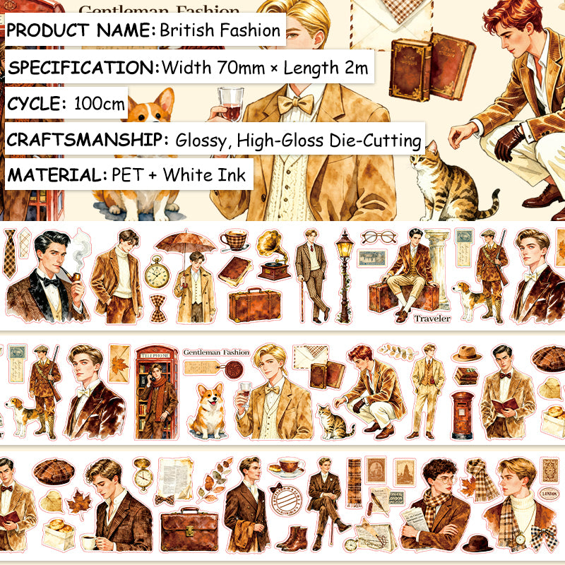 British Fashion Pre-cut PET Tape