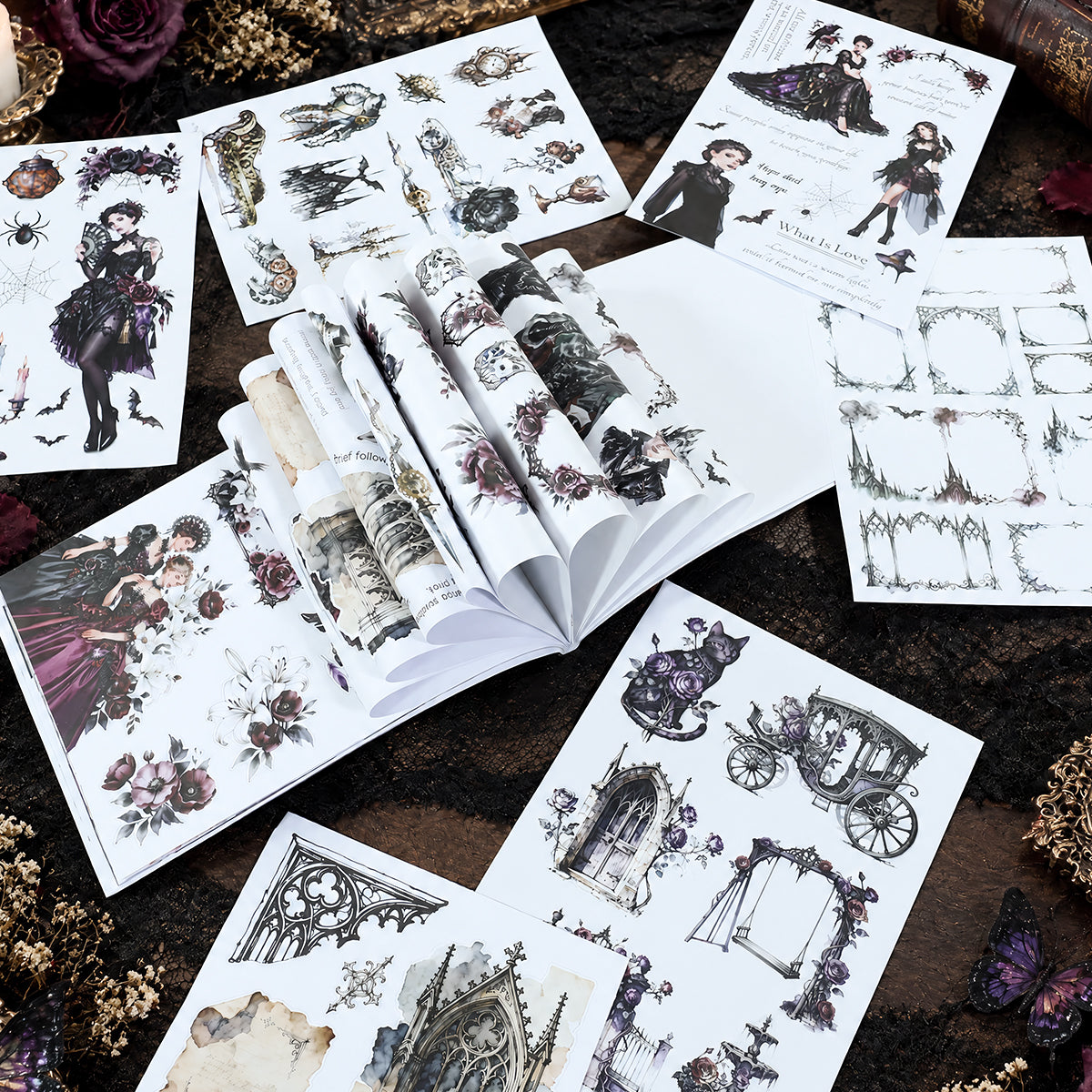 Midnight Sorrow Vintage Sticker Book
