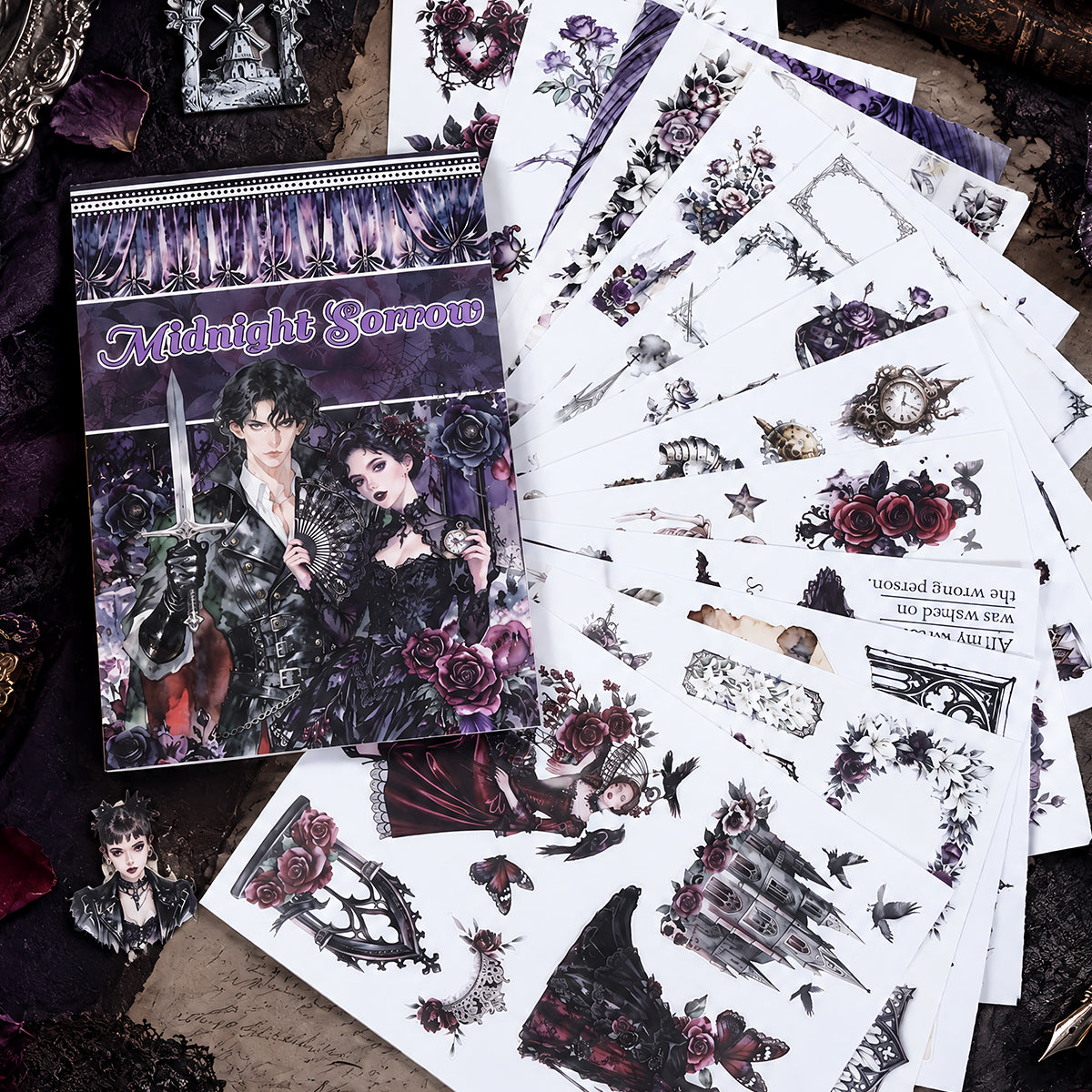 Midnight Sorrow Vintage Sticker Book
