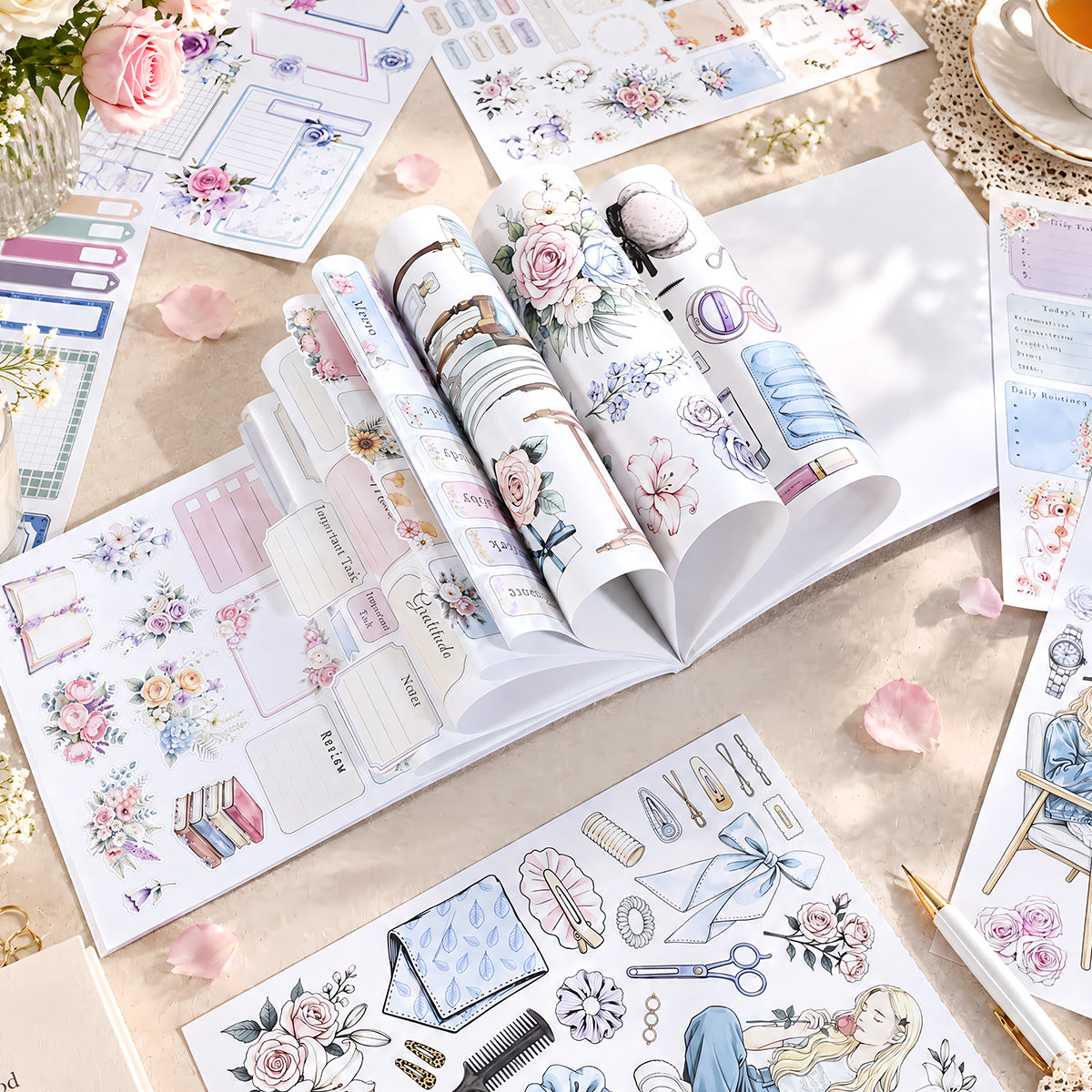Beauty Diary Vintage Sticker Book