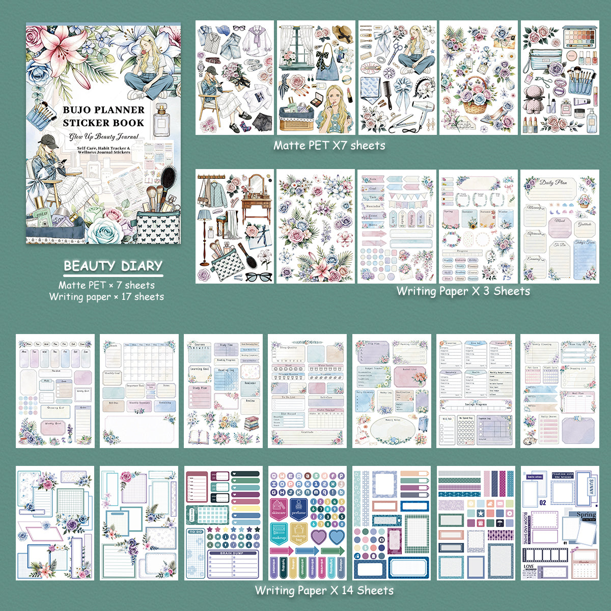 Beauty Diary Vintage Sticker Book