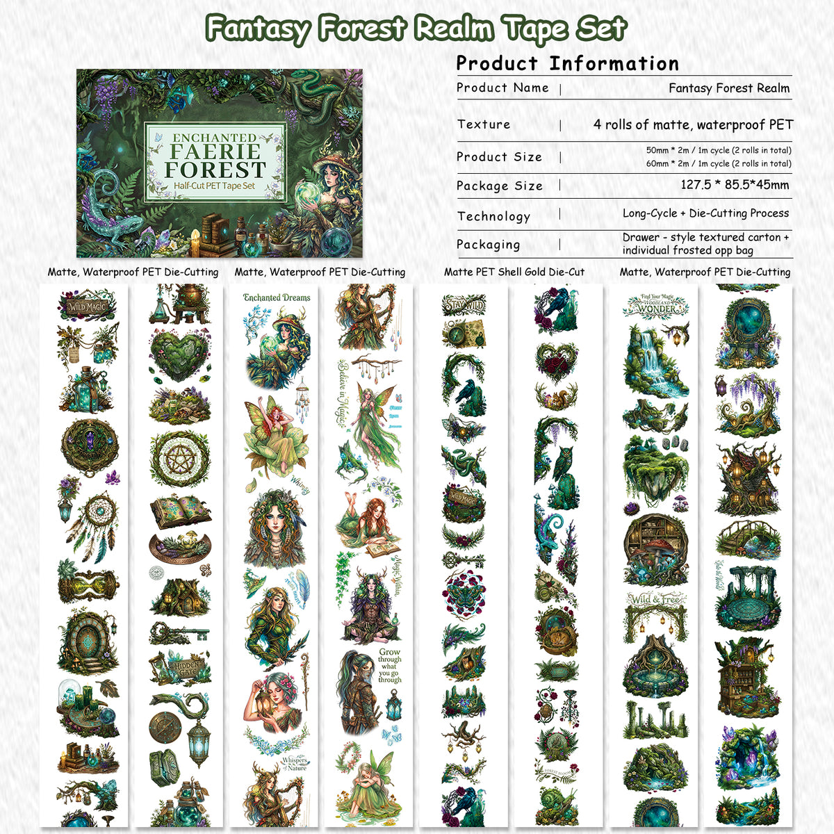 Fantasy Forest Realm Pre-cut Tape Set Box