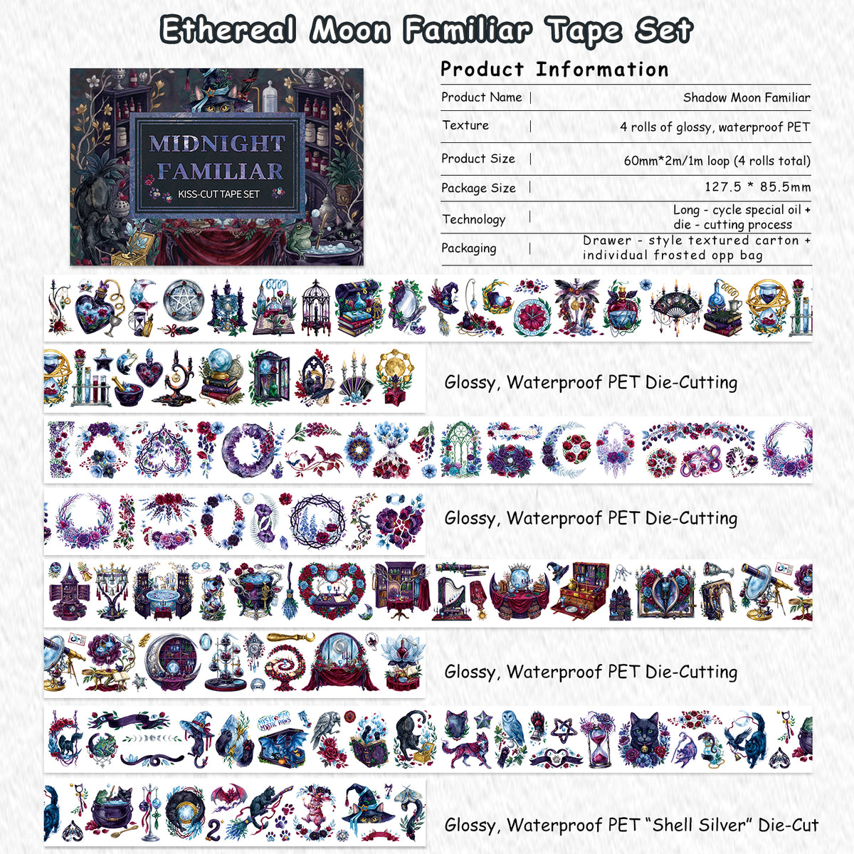 Shadow Moon Familiar Pre-cut Tape Set Box