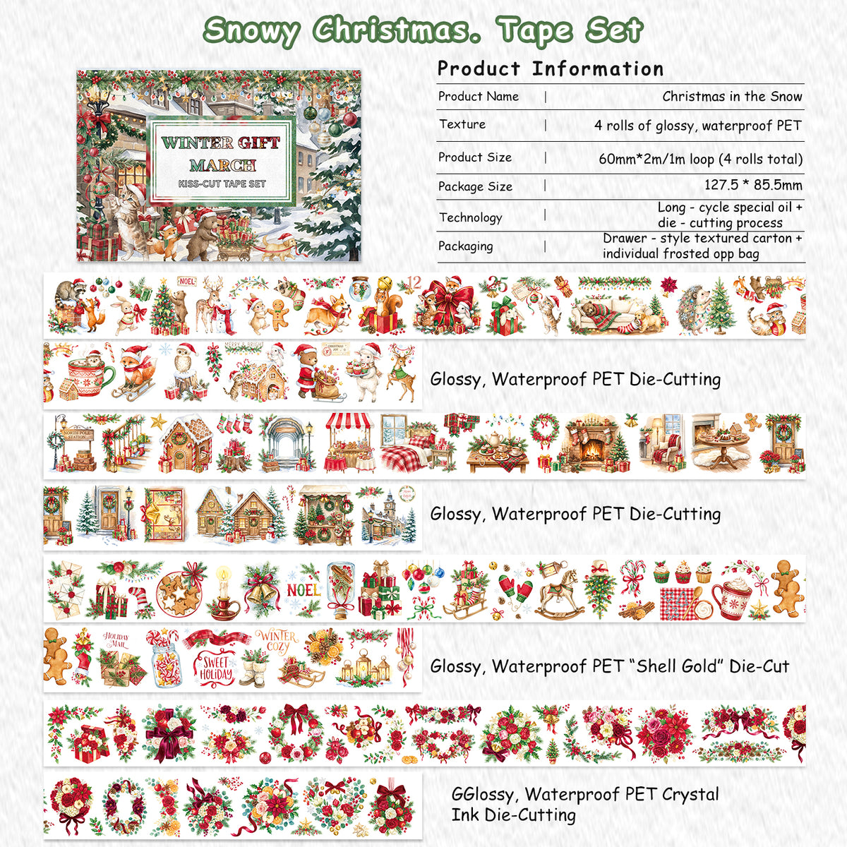 Christmas in the Snow Pre-cut Tape Set Box