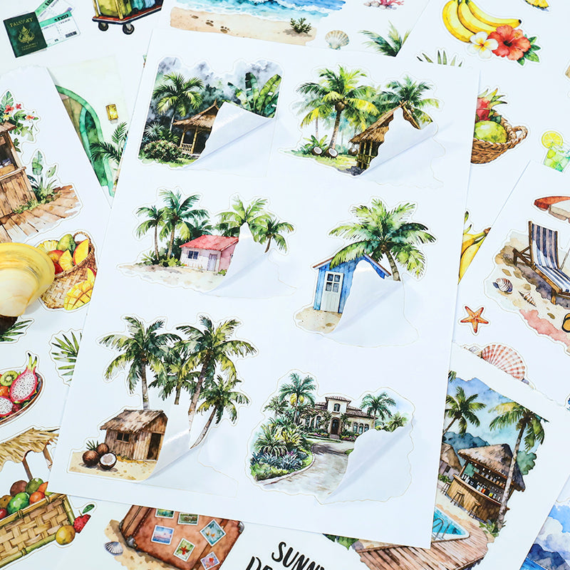 Vintage Sticker Book Vol.26 - Vacation Trip for journaling and scrapbooking