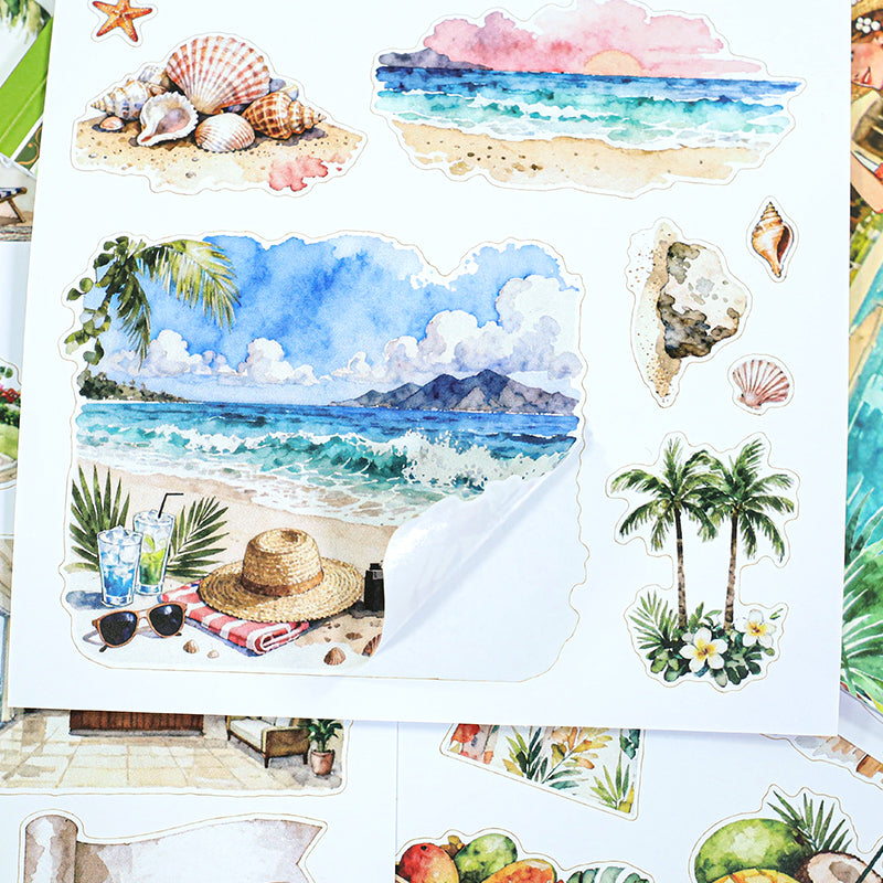 Vintage Sticker Book Vol.26 - Vacation Trip for journaling and scrapbooking