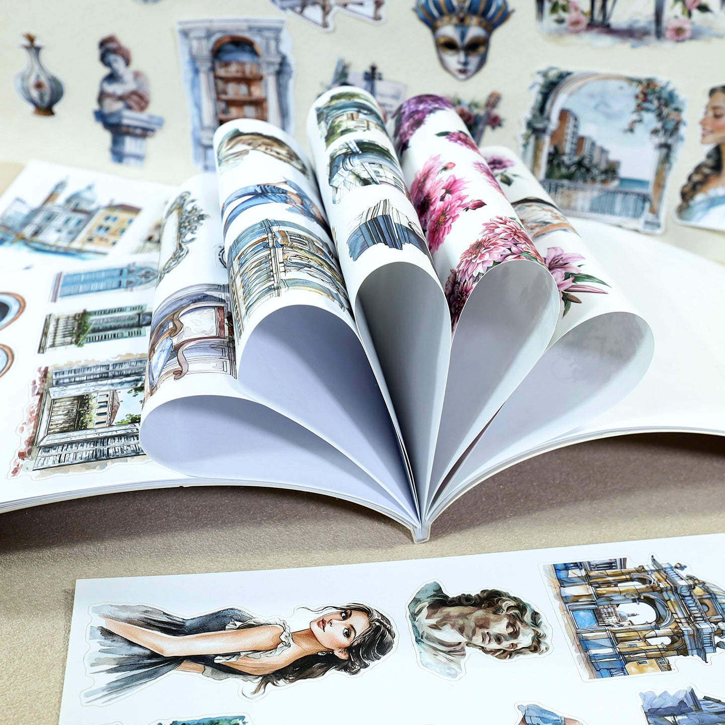 Vintage Sticker Book Vol.29 - Water City Blossom Walk