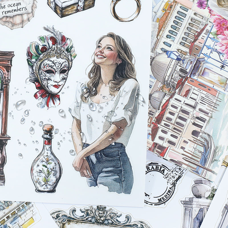 Vintage Sticker Book Vol.29 - Water City Blossom Walk