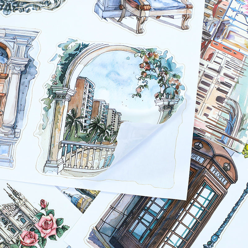 Vintage Sticker Book Vol.29 - Water City Blossom Walk