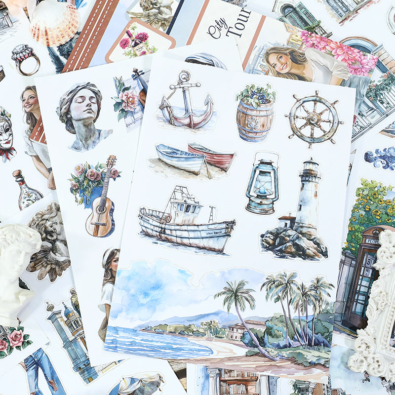 Vintage Sticker Book Vol.29 - Water City Blossom Walk