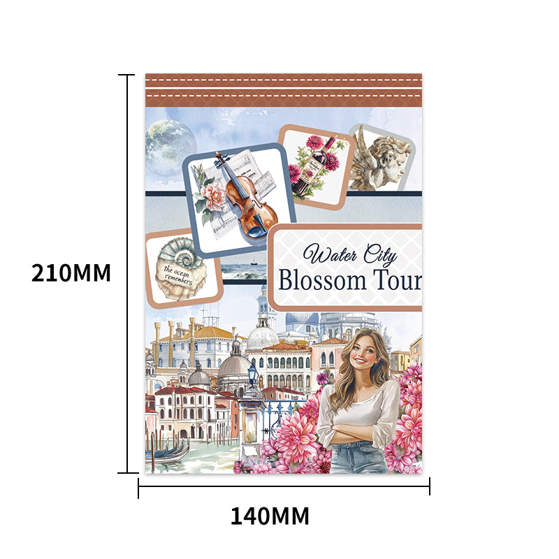 Vintage Sticker Book Vol.29 - Water City Blossom Walk