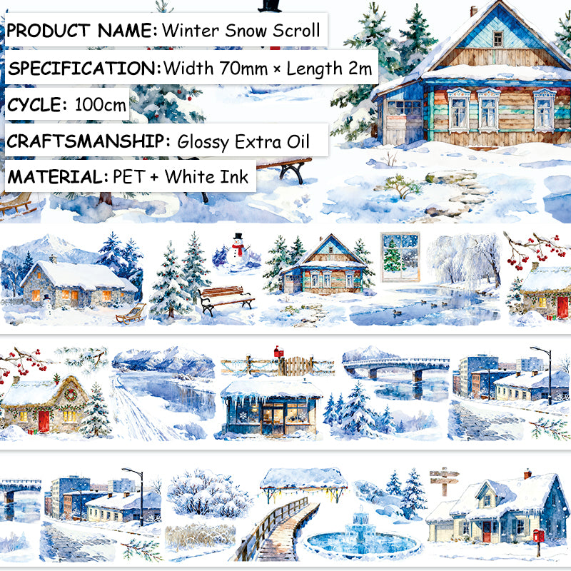 Winter Snow Picture Scroll PET Tape