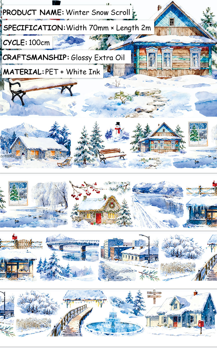 Winter Snow Picture Scroll PET Tape