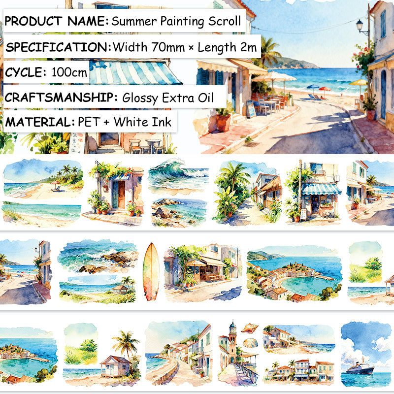 Summer Picture Scroll PET Tape