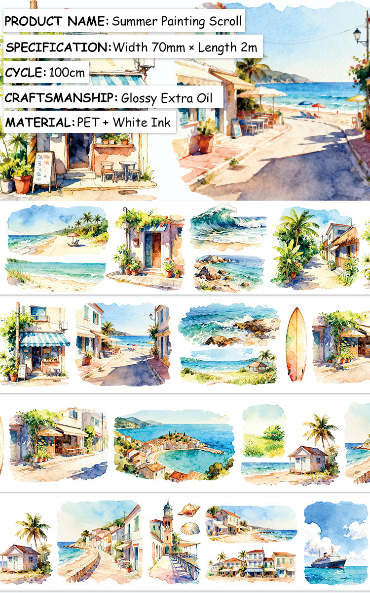 Summer Picture Scroll PET Tape