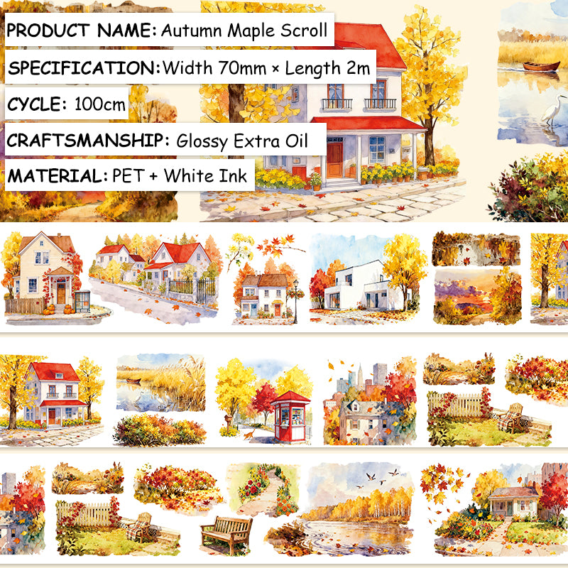 Autumn Wind Picture Scroll PET Tape