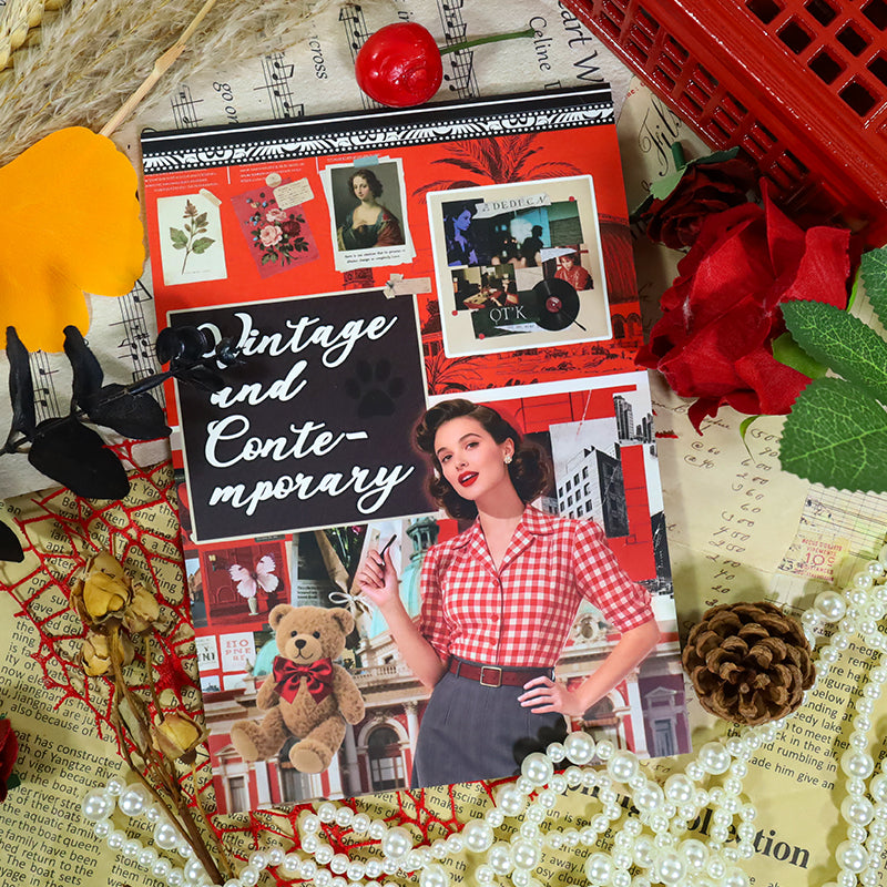 Vintage Sticker Book Vol.22 - Red Retro