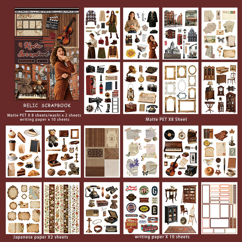 Vintage Sticker Book Vol.24 - Relic Scrapbook