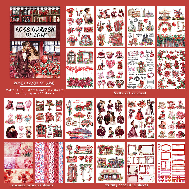 Vintage Sticker Book Vol.25 - Rose Garden of Love