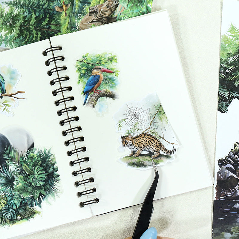 Vintage Sticker Book Vol.27 - Animal Kingdom for journaling and scrapbooking