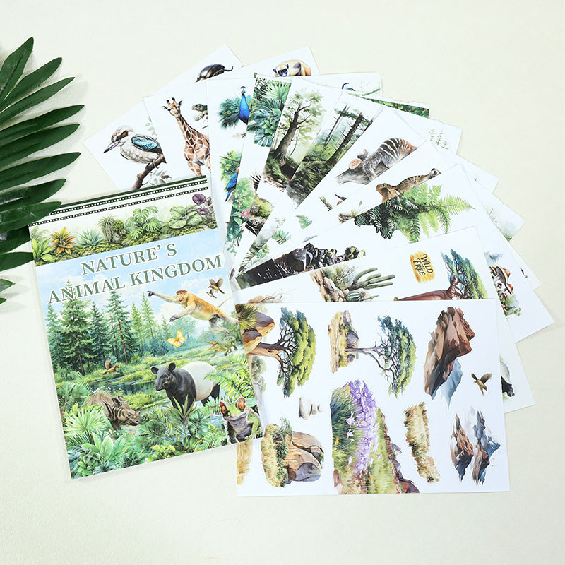 Vintage Sticker Book Vol.27 - Animal Kingdom for journaling and scrapbooking