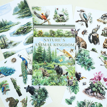 Vintage Sticker Book Vol.27 - Animal Kingdom for journaling and scrapbooking
