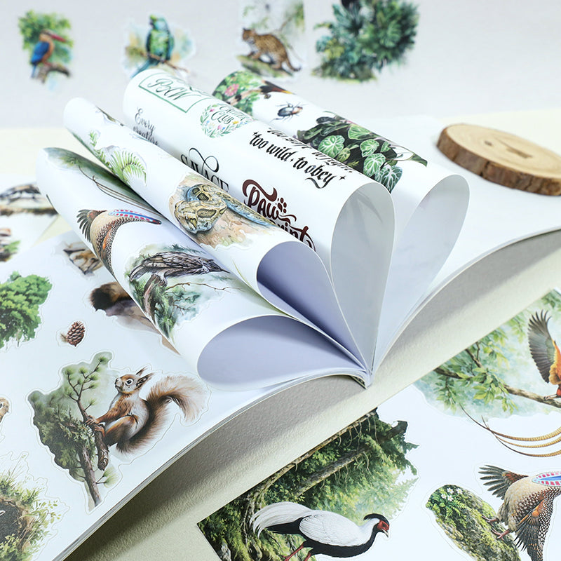 Vintage Sticker Book Vol.27 - Animal Kingdom for journaling and scrapbooking