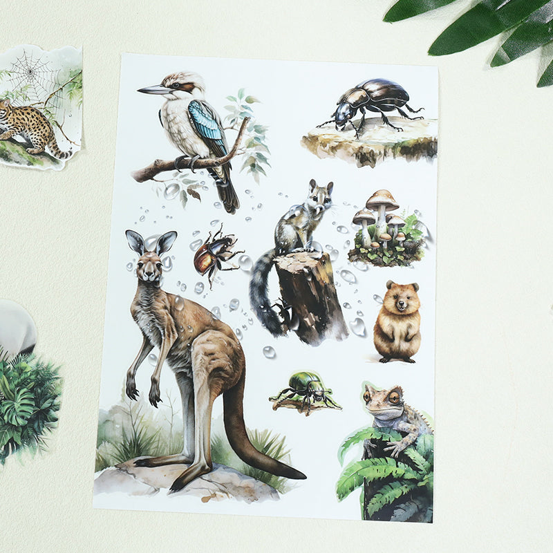 Vintage Sticker Book Vol.27 - Animal Kingdom for journaling and scrapbooking
