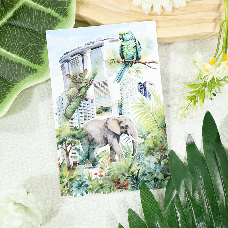 Vintage Sticker Book Vol.27 - Animal Kingdom for journaling and scrapbooking