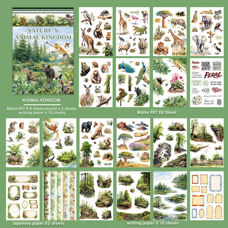 Vintage Sticker Book Vol.27 - Animal Kingdom
