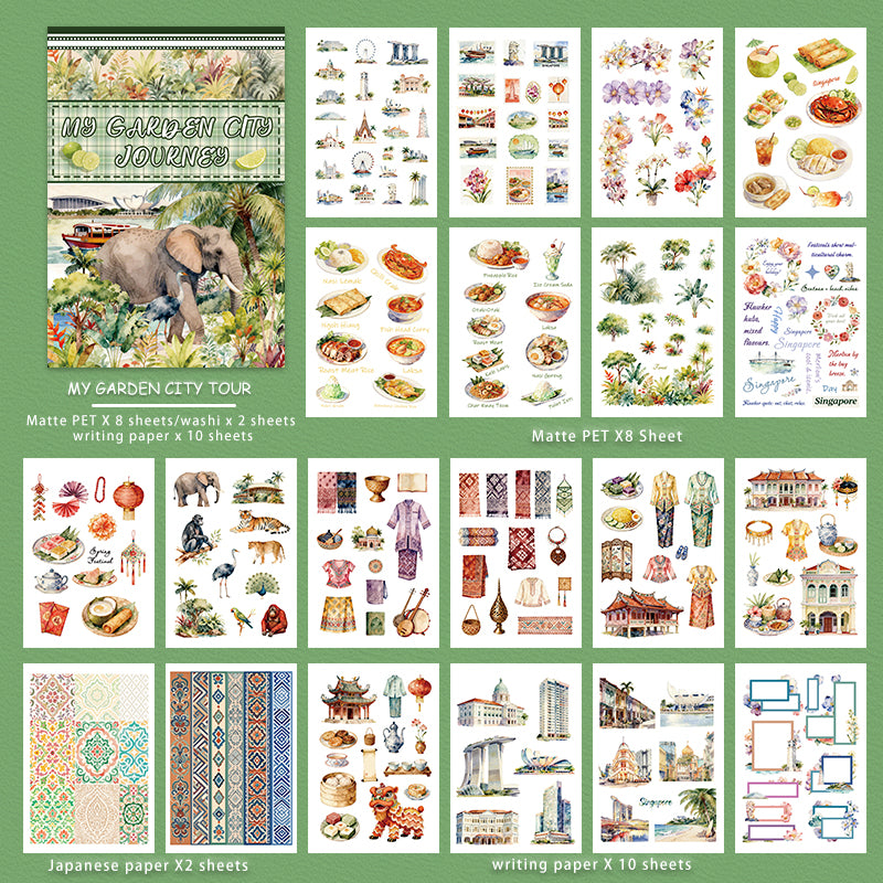 Vintage Sticker Book Vol.27 - My Garden City Tour