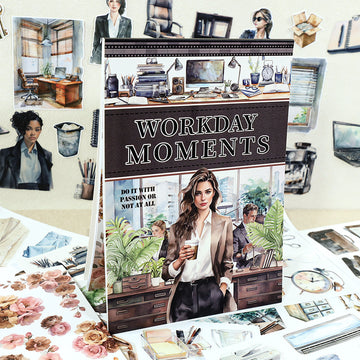 Vintage Sticker Book Vol.29 - Work Day Moments