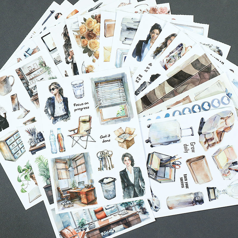 Vintage Sticker Book Vol.29 - Work Day Moments