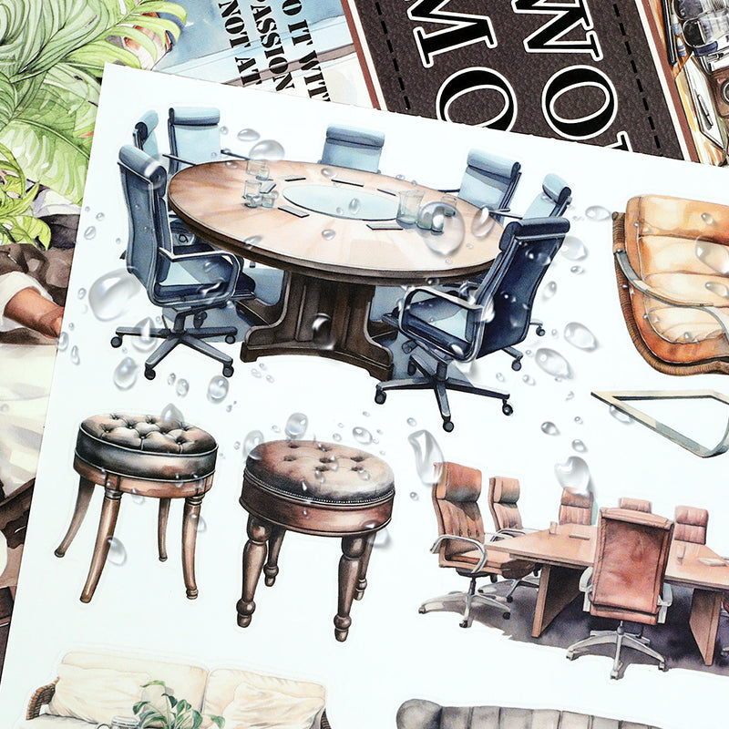 Vintage Sticker Book Vol.29 - Work Day Moments