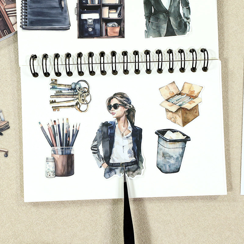 Vintage Sticker Book Vol.29 - Work Day Moments