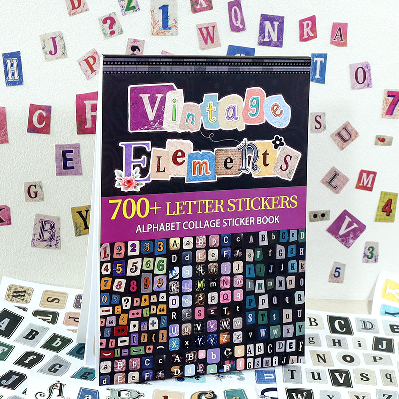 Vintage Sticker Book Vol.30 - Letter Collage Journal