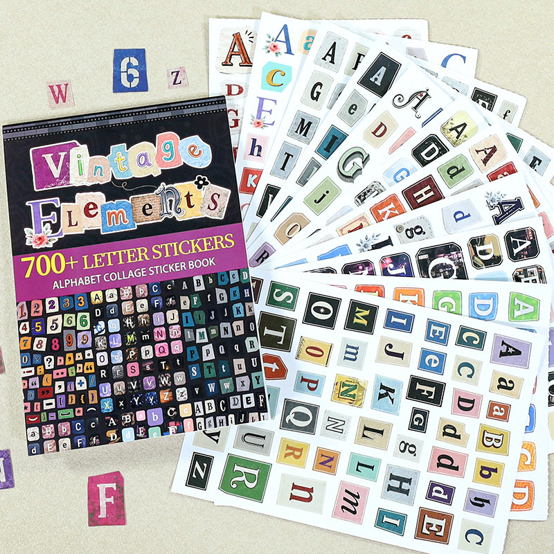 Vintage Sticker Book Vol.30 - Letter Collage Journal