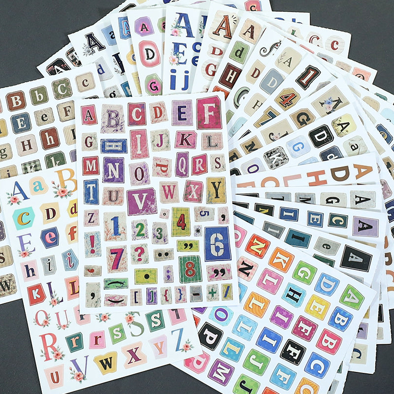 Vintage Sticker Book Vol.30 - Letter Collage Journal