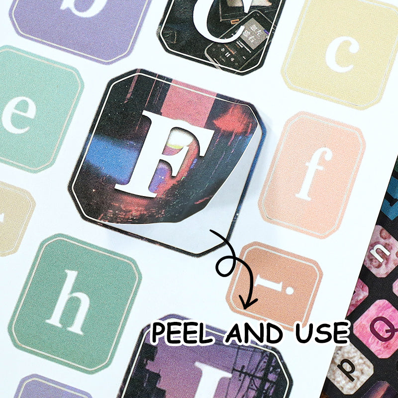 Vintage Sticker Book Vol.30 - Letter Collage Journal