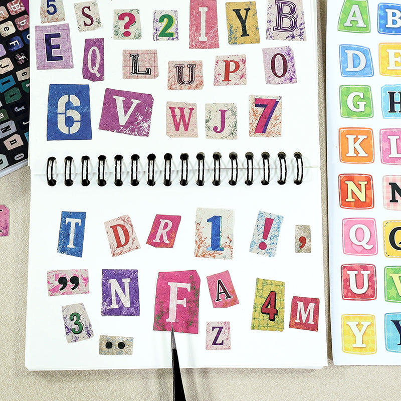Vintage Sticker Book Vol.30 - Letter Collage Journal