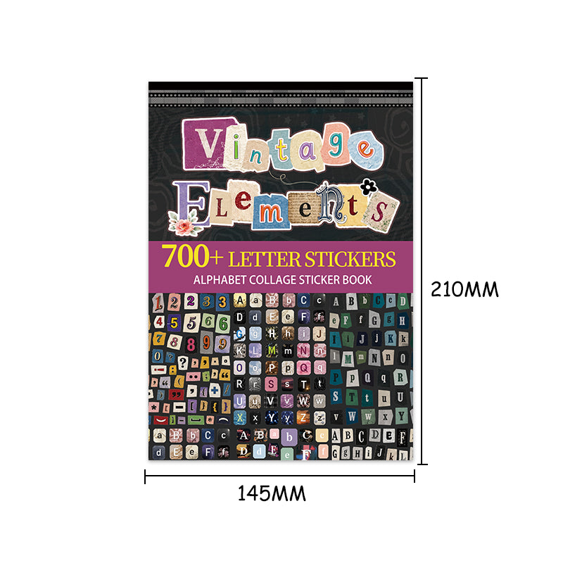 Vintage Sticker Book Vol.30 - Letter Collage Journal