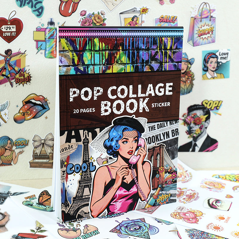 Vintage Sticker Book Vol.30 - POP Collage Book